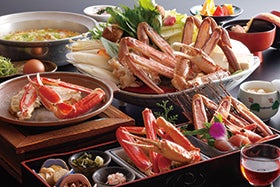 三宮・名谷　発
【川口屋城崎リバーサイドホテル】選べるかに会席プラン1