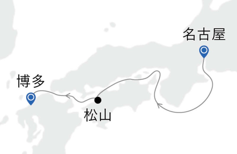 MITSUI OCEAN SAKURA ペントハウススイート【名古屋発博多着】瀬戸内海と湯どころ松山クルーズ（4日間）2