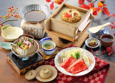 【境港駅・米子空港・米子駅発】食べ尽くせ!松茸ごはん食べ放題付! 松茸・国産牛の満福御膳in岡山 日帰り