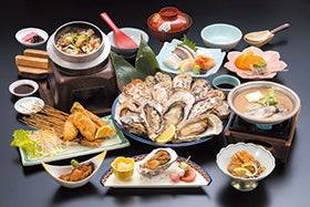 姫路・龍野　発
殻付き牡蠣食べ放題！旬彩かき会席1