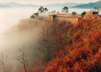 【JR福山駅発】秋色の天空の城「竹田城跡」と”但馬牛”ランチ　日帰り