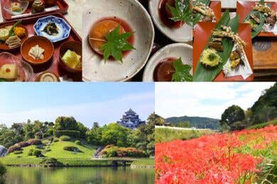【広島駅新幹線口／日帰り】お寺で精進料理≪岡山・松琴寺≫　岡山後楽園と 秋の訪れを告げる矢掛の彼岸花群生地