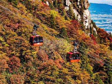 【JR福山駅発】紅葉の御在所ロープウェイ空中散歩となばなの里イルミネーション・伊勢神宮両参り ２日間