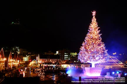【羽田空港発】 はこだてクリスマスファンタジーと函館大沼プリンスホテル宿泊２日間【プレ65周年企画・お二人様で65,000円】