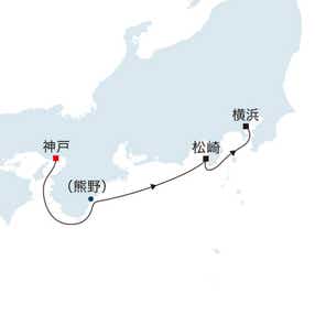 飛鳥Ⅲ アスカバルコニーＢ 【神戸発／横浜着】熊野大花火 神戸・横浜クルーズ（4日間）