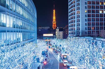 さいたま新都心発　１日で効率よくめぐる5つの都内クリスマスイルミネーション 日帰り　マリーグラン赤坂のランチビュッフェ付き！