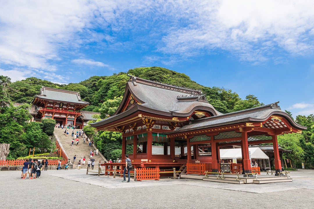 龍神と弁財天様を祀る江の島の江島神社・古都鎌倉にある相模国一宮の鶴岡八幡宮バスツアー1