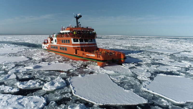 【神戸空港発着】オホーツク流氷クルーズと層雲峡温泉氷瀑まつり３日間（ガリンコ号プラン）1