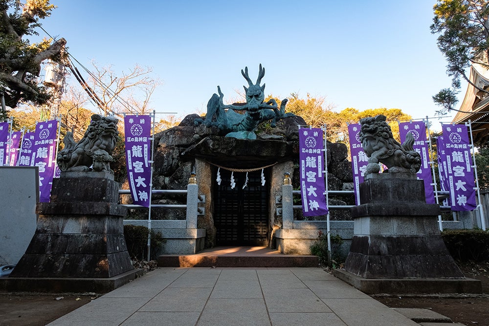 龍神と弁財天様を祀る江の島の江島神社・古都鎌倉にある相模国一宮の鶴岡八幡宮バスツアー1