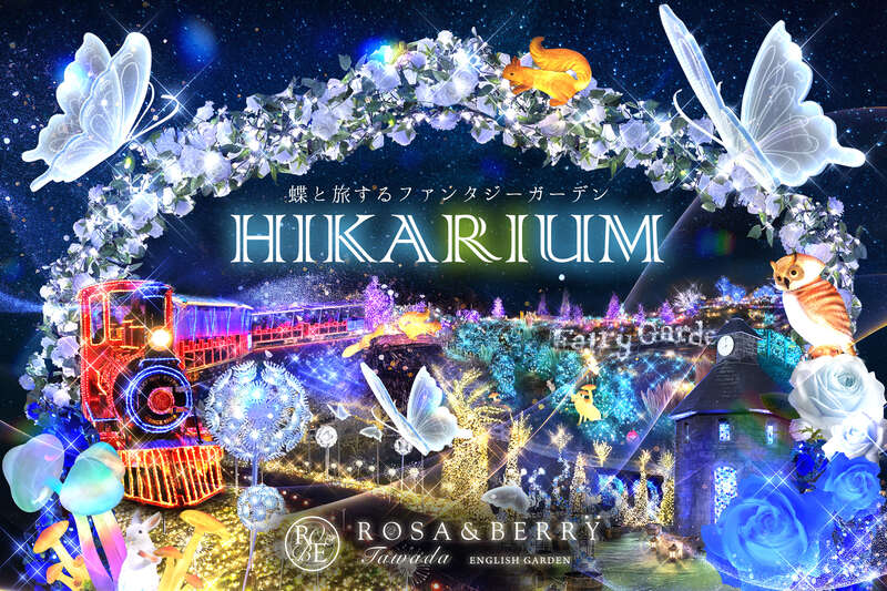 【兵庫県内発】 光が咲く、冬だけの英国庭園へ『ローザン HIKARIUM -ヒカリウム-』と近江牛鉄板焼きディナー　日帰り1