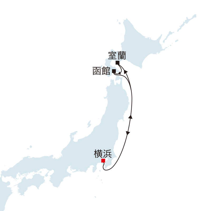 飛鳥Ⅲ【横浜発着】夏の北海道クルーズ 室蘭・函館（6日間）アスカバルコニーＡ1