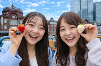 [Summer Tokyo Strawberry Bus] シティコース 【12:00発】プレミアムいちごBOX付き♪オープントップで壮快！東京観光＜GPS付自動音声ガイドシステム搭載＞1