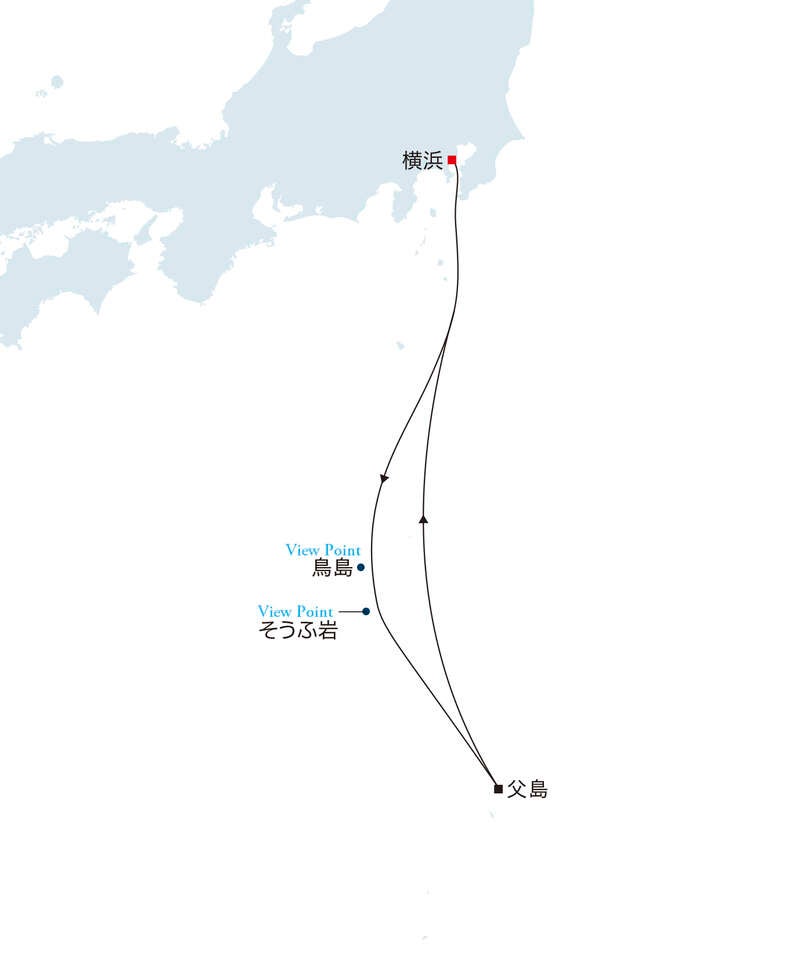 飛鳥Ⅲ【横浜発着】夏の小笠原クルーズA（6日間）アスカバルコニーＣ1