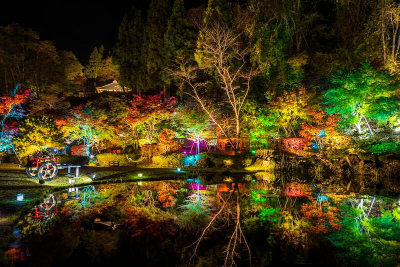 【秋田市内発】 平安時代の黄金文化を彷彿させる「えさし藤原の里」紅葉ライトアップと世界遺産中尊寺10年ぶりの秘仏「一字金輪佛頂尊」御開帳 (日帰り）2