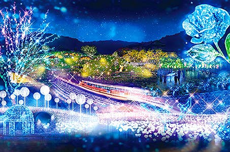 【名古屋発着】冬の味覚「カニ」&「近江牛」2つの食べ放題とローザンイルミ2022-2023滋賀・岐阜日帰り 【ワクチン3回接種またはPCR検査等陰性の方限定】<バス座席相席あり>
