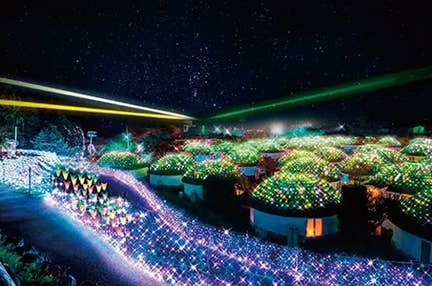 松戸発【今こそしずおか元気旅適用】時之栖イルミネーション「ひかりのすみか」と三島スカイウォーク 昼食付 日帰り 全国旅行支援適用コース