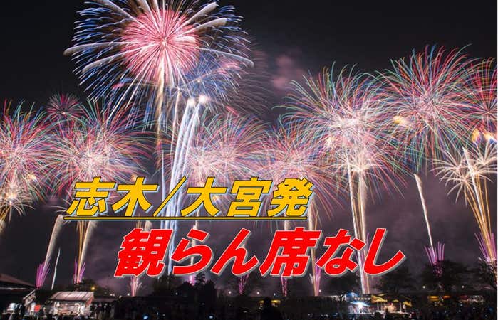 【志木・大宮発/観覧席無し(往復バスのみ)】日本三大花火「第91回土浦全国花火競技大会」鑑賞バスツアー